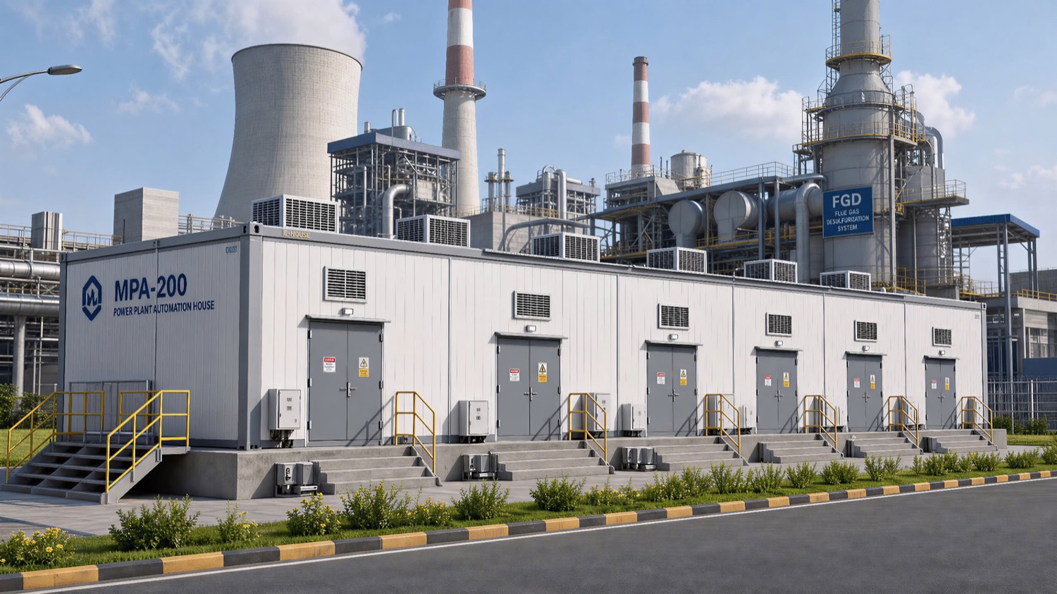Power plant E-House application